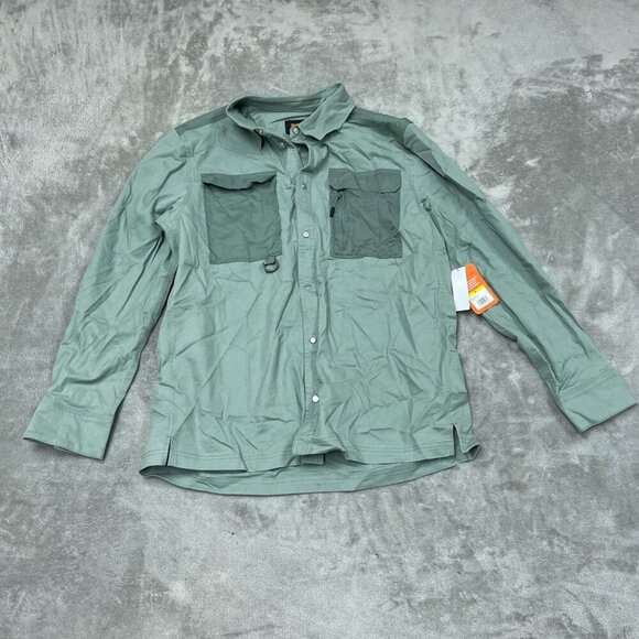 Bass Outdoor Stretch Worker Shacket Lily Pad M NWT 6406 - Picture 1 of 9
